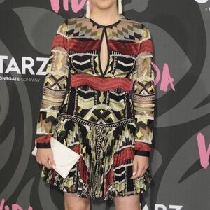 Alexis Nalory Aztec Inspired Western Print Mini Dress